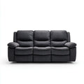 Sofa, 3-osobowa rozkładana sofa ciemnoszara w poliestrze liniowym 210 x 95 x 100 cm