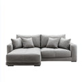 Sofa, Kanapa narożna z krzesełkiem z lewym poliestrem 250 x 160 x 88 cm