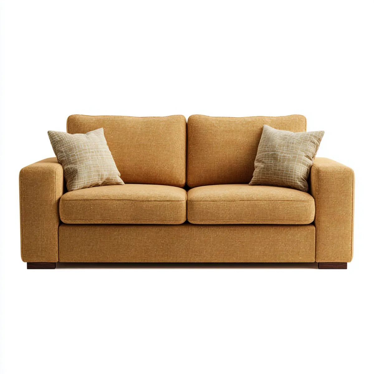 Sofa, 2 ochrystyczna sofa poliestrowa z poduszkami 180 x 90 x 85 cm