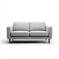Sofa 2 miejsca jasnoszary 180 x 85 cm prostokątna poliester, 180 x 85 x 85 cm