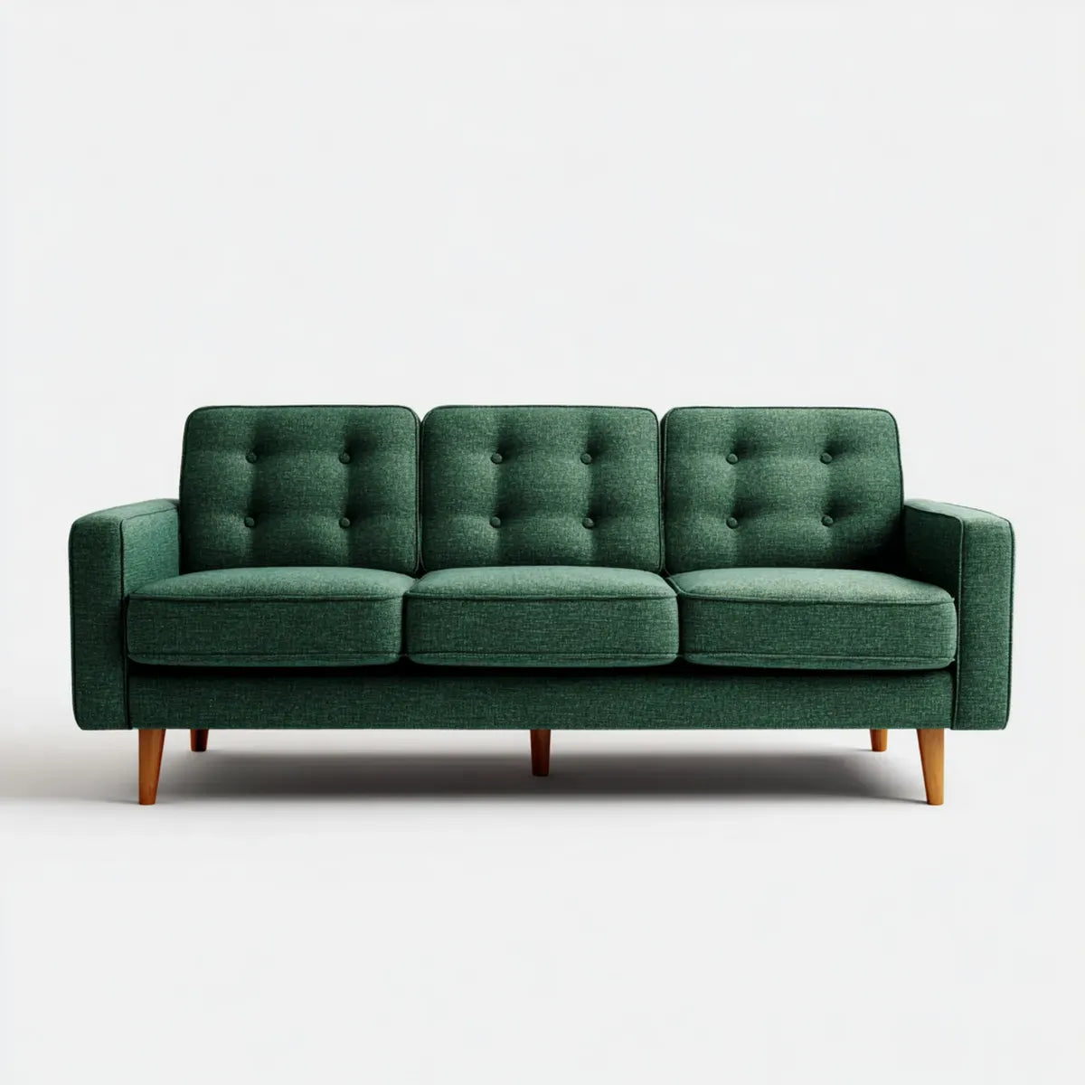 Sofa, 3 fotela w poliestrze z prostokątnym oparciem 210 x 85 x 86 cm