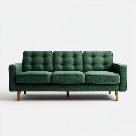 Sofa, 3 fotela w poliestrze z prostokątnym oparciem 210 x 85 x 86 cm