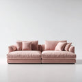Sofa, 2-fotelik modułowa sofa w prostokątnym poliestrowym aksamicie 280 x 100 x 72 cm