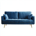 Sofa 3-osobowa Niebieski 193 x 84 x 85 cm poliestrowy sznurek w kształcie prostym