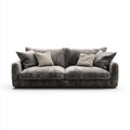 Sofa, 2-osobowy szary antracyt aksamitna sofa w prostokątnym poliestrze 220 x 100 x 85 cm